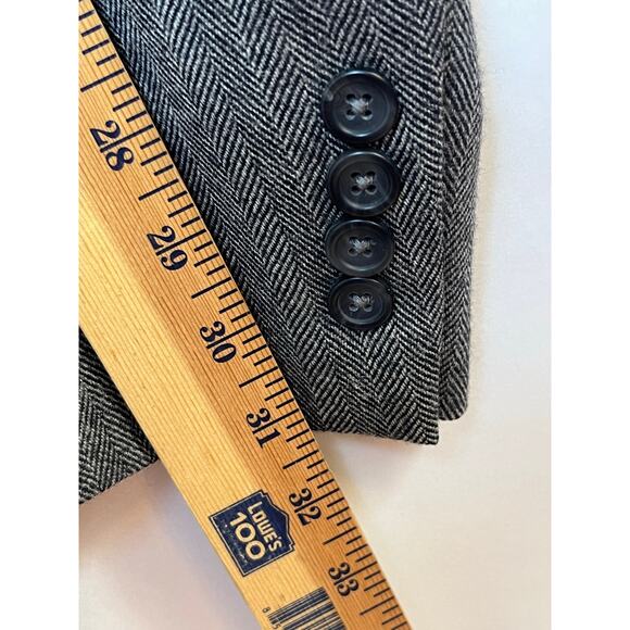 Yves Saint Laurent Men's Size 50L Blue/Tan 100% Wool 2 Button Tweed Blazer - Picture 8 of 11